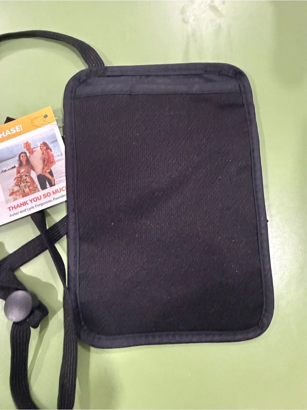 Black RFID Neck Pouch